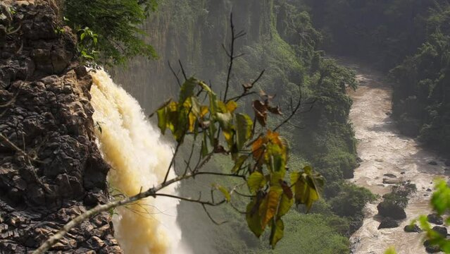 Ekom Nkam falls, Melong, Cameroon, West Africa