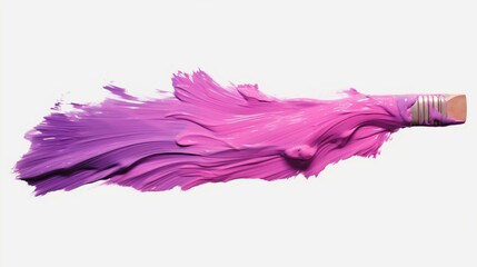Fototapeta na wymiar pink and purple acrylic oil paint brush stroke on tranAi Generative