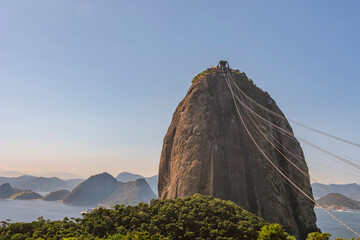 Rio de janeiro, Brazil. Sugarloaf Mountain. In the background, the mountains and the beach of...