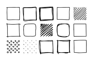 set of hand drawn frames