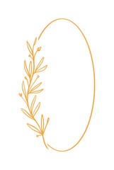 simple frame with floral ornament