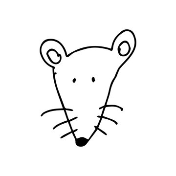 cute hand drawn mouse