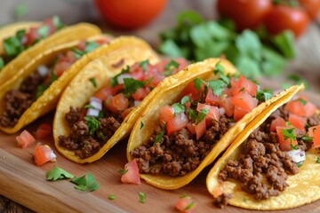beef tacos with salad