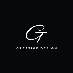 Flat Minimal GT logo design