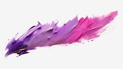 thick pink and purple acrylic oil paint brush stroke Ai Generative - obrazy, fototapety, plakaty