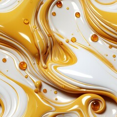 Seamless abstract golden liquid splash pattern background