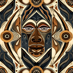 Seamless pattern of African geometric Kente cloth. Ethnic colorful print and background