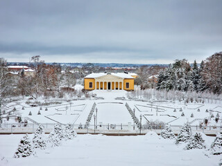 The Botanical Garden of Uppsala University in the winter, Sweden