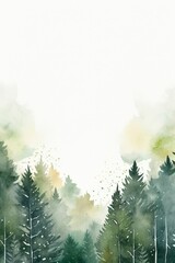 Forest Painting With Background Trees