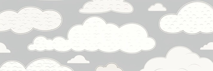 Ivory gray and cloud cute square pattern