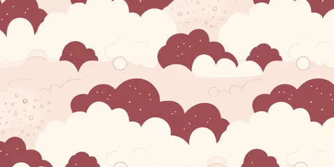 Gardinen Ivory maroon and cloud cute square pattern © Michael