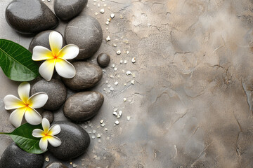 Obraz na płótnie Canvas Spa background with stones