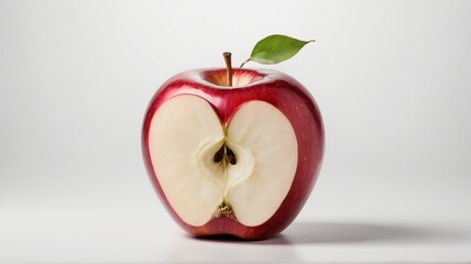 red apple on white