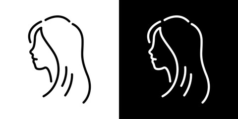 シンプルなヘアサロンアイコン