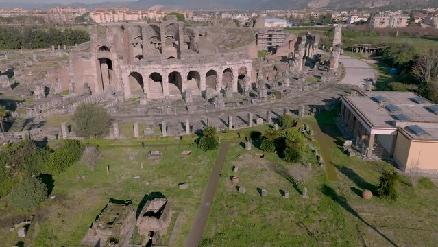 Panorama of some Roman ruins in Capua