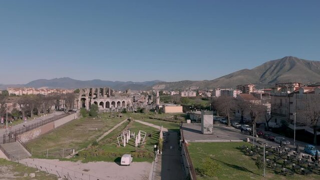 Roman Campanos Amphitheatre an hystorical ancient monument in Santa Maria Capua Vetere