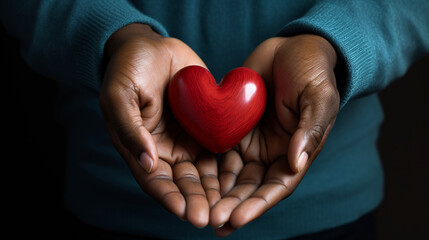 The red heart is a universal symbol of love and compassion, suggesting that acts of kindness and generosity have the potential to create a ripple effect of positivity.