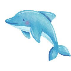 Dolphin Sea Animal Watercolor