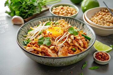 chicken pad thai, pad thai, peanut noodles, chinese fried noodles, shrimp pad thai, asian noodle salad
