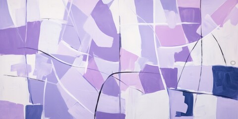 Lavender abstract simple shapes, style of Matisse