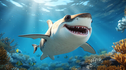 Fototapeta premium shark in aquarium