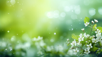 spring background with bokeh