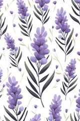 Fototapeta na wymiar Lavender Uva Ursi pattern