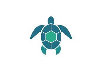 Obraz premium blue turtle vector icon logo illustration white background