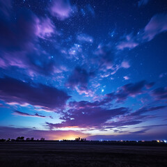 Fototapeta na wymiar sky atmosphere theme design illustration at night