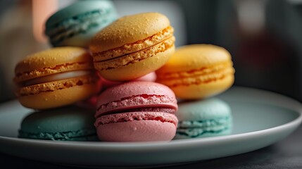 Fototapeta premium Stacked Little Circular Breads - Burst of Colorful Delight