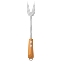 A fork for the grill. Vector illustration on a white background