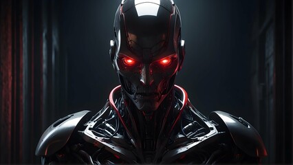 Futuristic Evil AI Robot - Sinister Aspect of Futuristic AI Robots - Dark and Fierce - Ai robo army, soldier.
AI for Military.