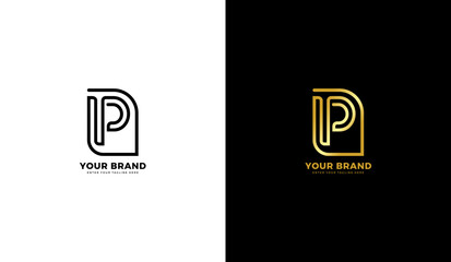 Letter P leaf logo, creative design template, vector illustration - obrazy, fototapety, plakaty