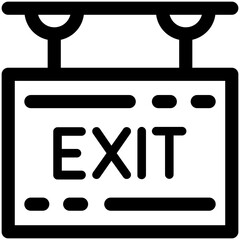 Exit Sign Vector Icon