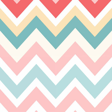 Zig zag seamless pattern, vector and illustration.pastel color