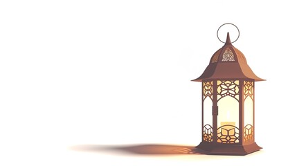 Fototapeta na wymiar arabic lantern with shadow - AI Generated Abstract Art