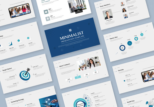 Minimal Business Plan Presentation Template Layout