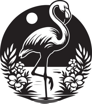 recommend clip art: flamingo silhouette vector illustration