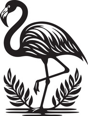silhouette of a flamingo illustration