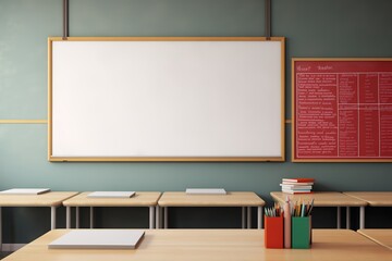 Empty Modern classroom.