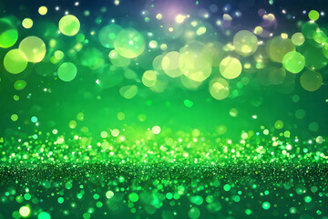 Fototapeta premium Green glow particle 