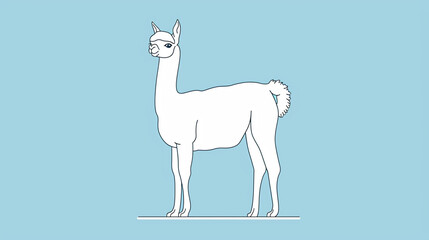 Obraz premium An illustration of an alpaca
