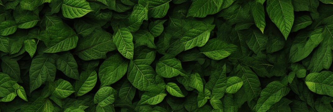 Seamless Green forest floor, fall leaf texture for wall and floor tile background , decorative