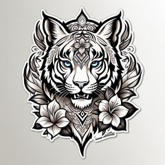 tiger head tattoo