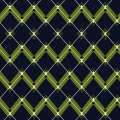 Navy argyle and olive diamond pattern, in the style of minimalist background