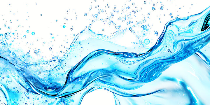 Abstract color liquid wave isolated on a white backgroud – Design banner