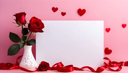elegant background for Valentine's Day with empty space