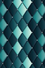 Navy argyle and aqua diamond pattern, in the style of minimalist background