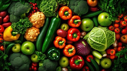 Fresh and healthy colorful vegetables