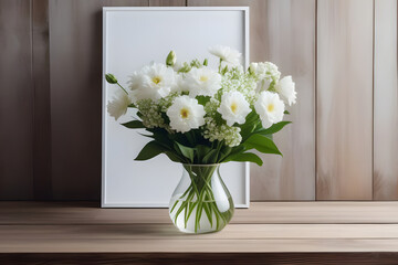 bouquet of white flowers. 